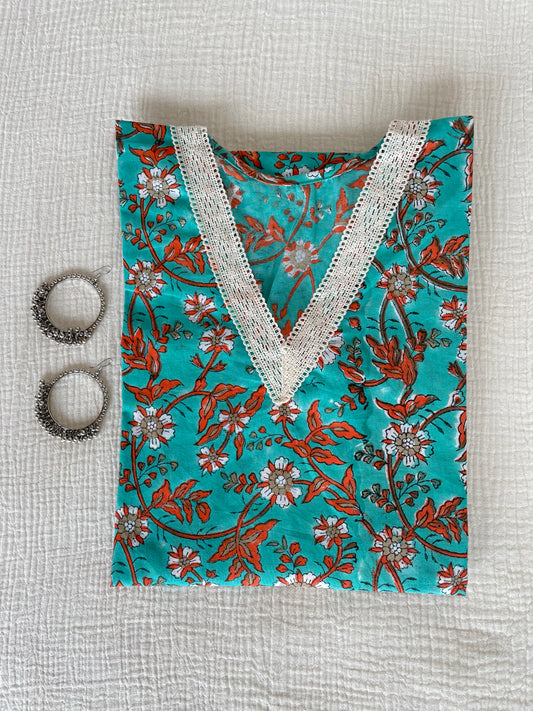 Cotton HnadBlock print Kurti